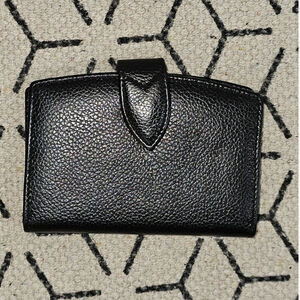 COACH MADISON CARD WALLET IN BLACK LEATHER